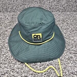 Outdoor Research Moab Sun Hat Size Small Forest Green Yellow Drawcord